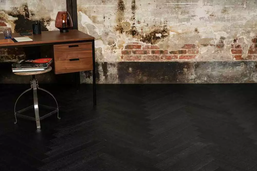 INTENSE BLACK HERRINGBONE