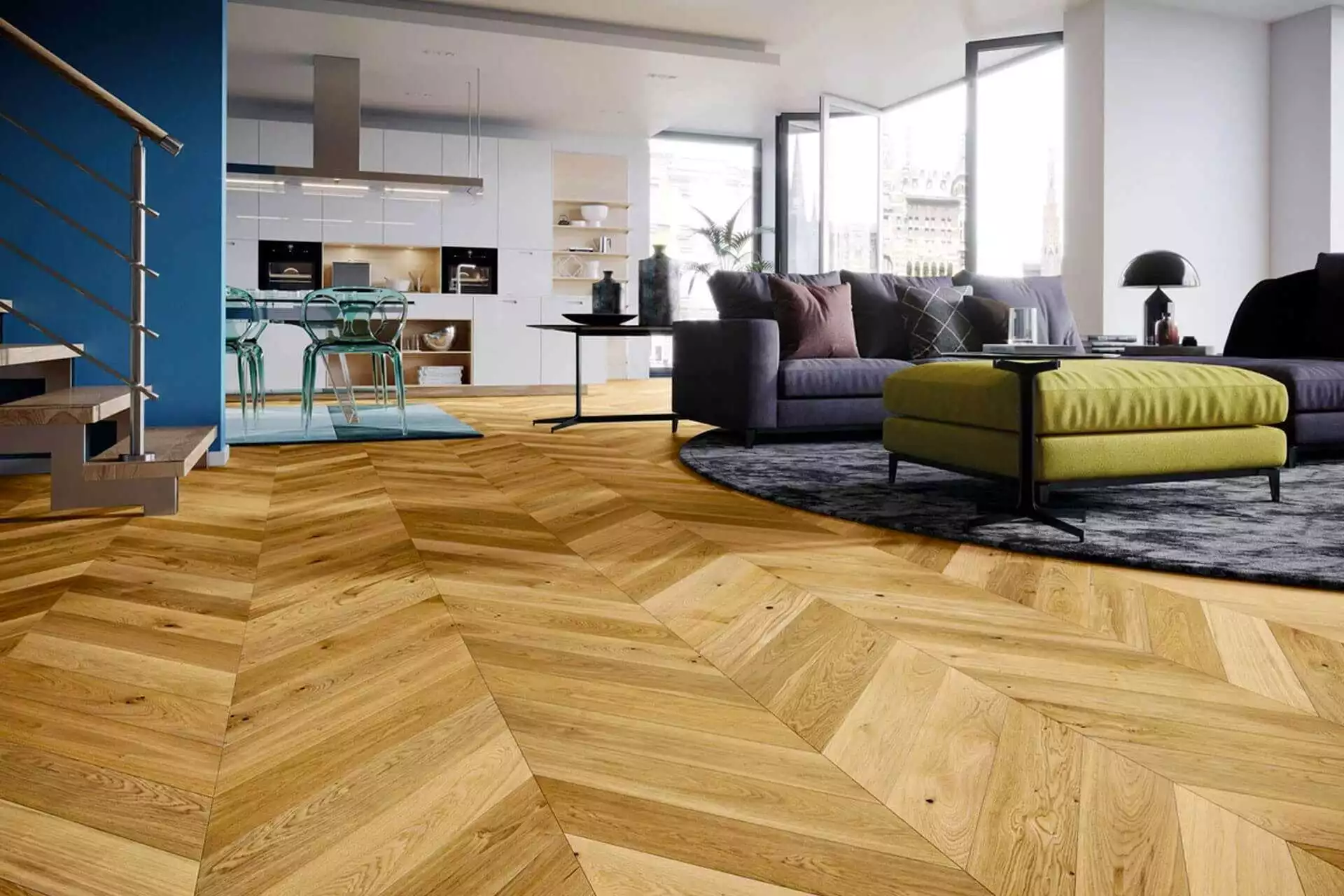 NATURAL RUSTIC CHEVRON - Image 0