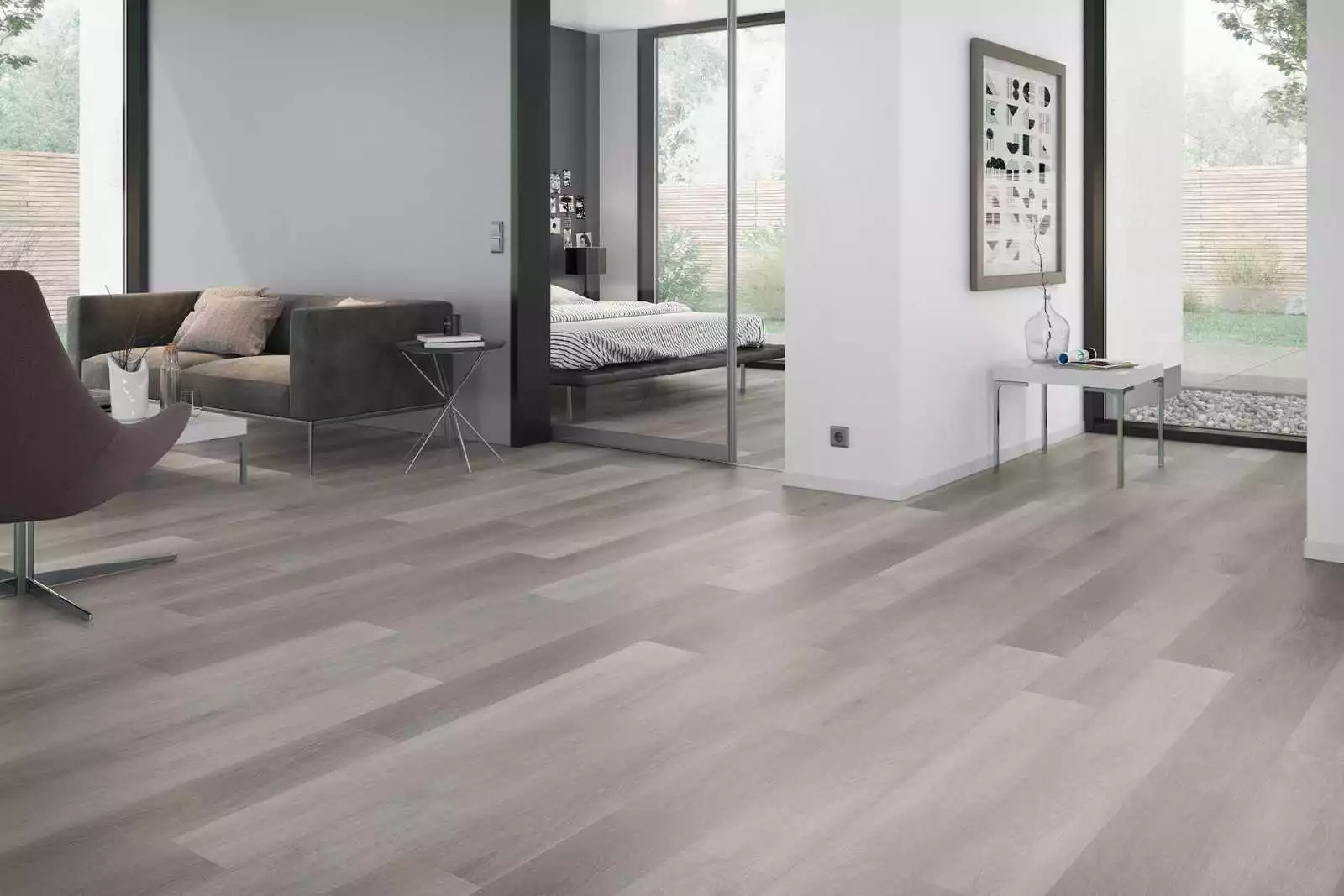 lame PVC vinyle Solide Flemish Oak Grey XL
