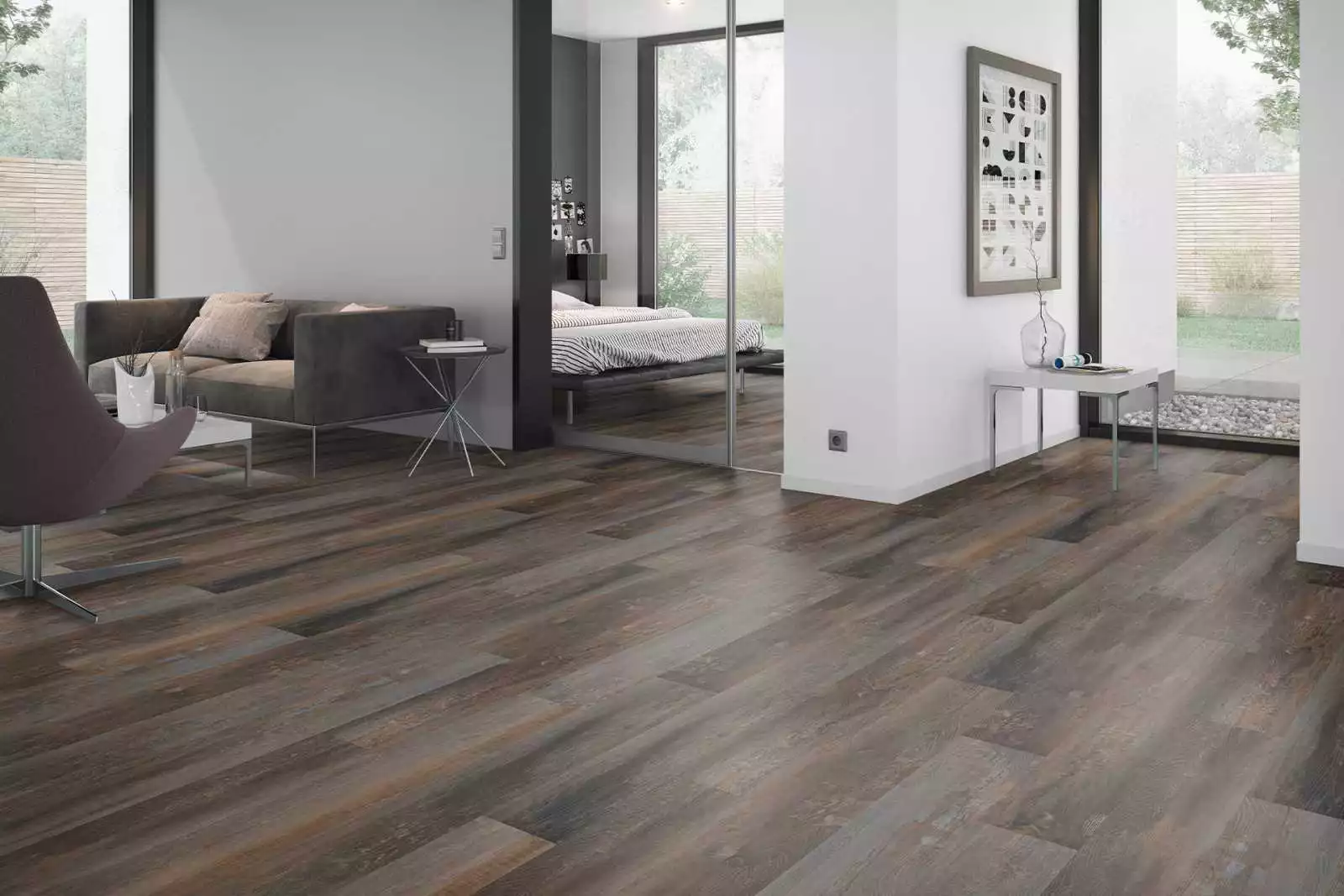 lame PVC vinyle Solide Smoked Pine Brown XL
