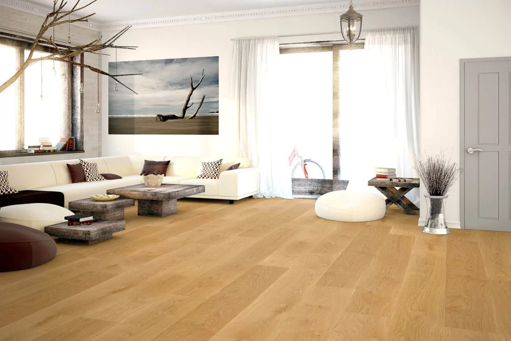 Parquet Chêne contrecollé Multiply Sélection Brossé et vernis XXL puis brossé