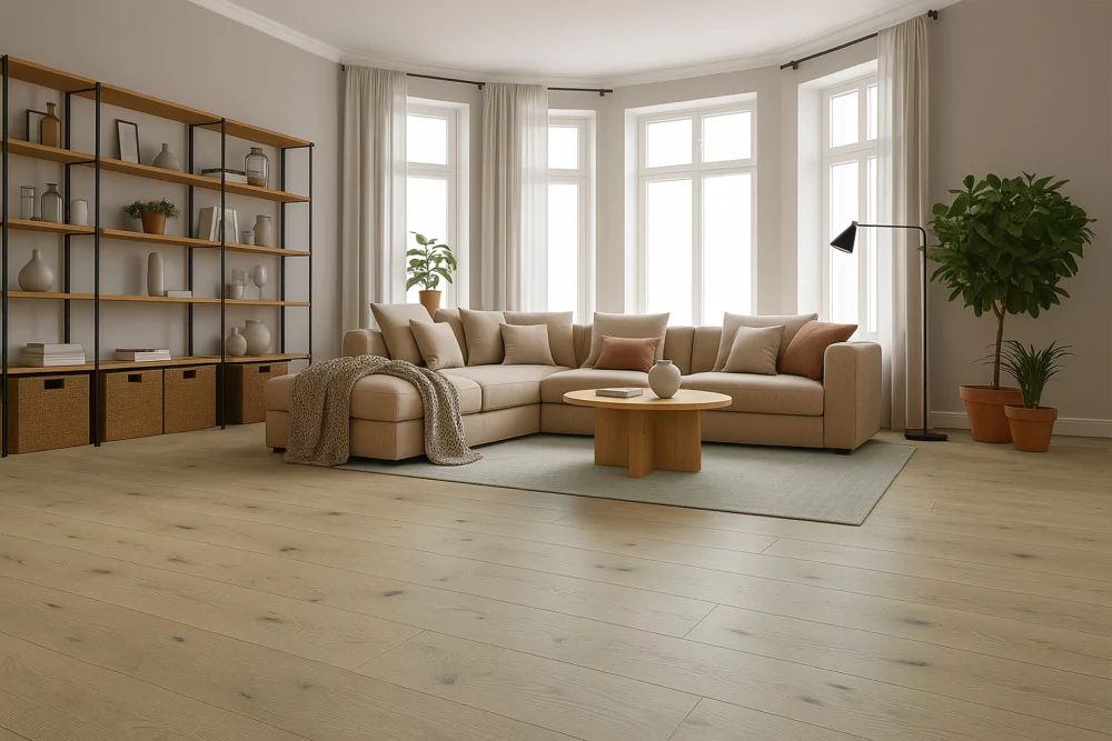 Parquet contrecollé chêne BOHÈME FICELLE XXL VERNIS, parquet pas cher